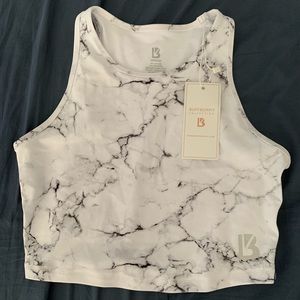 NWT Buffbunny Aurora Crop Top in White Marble